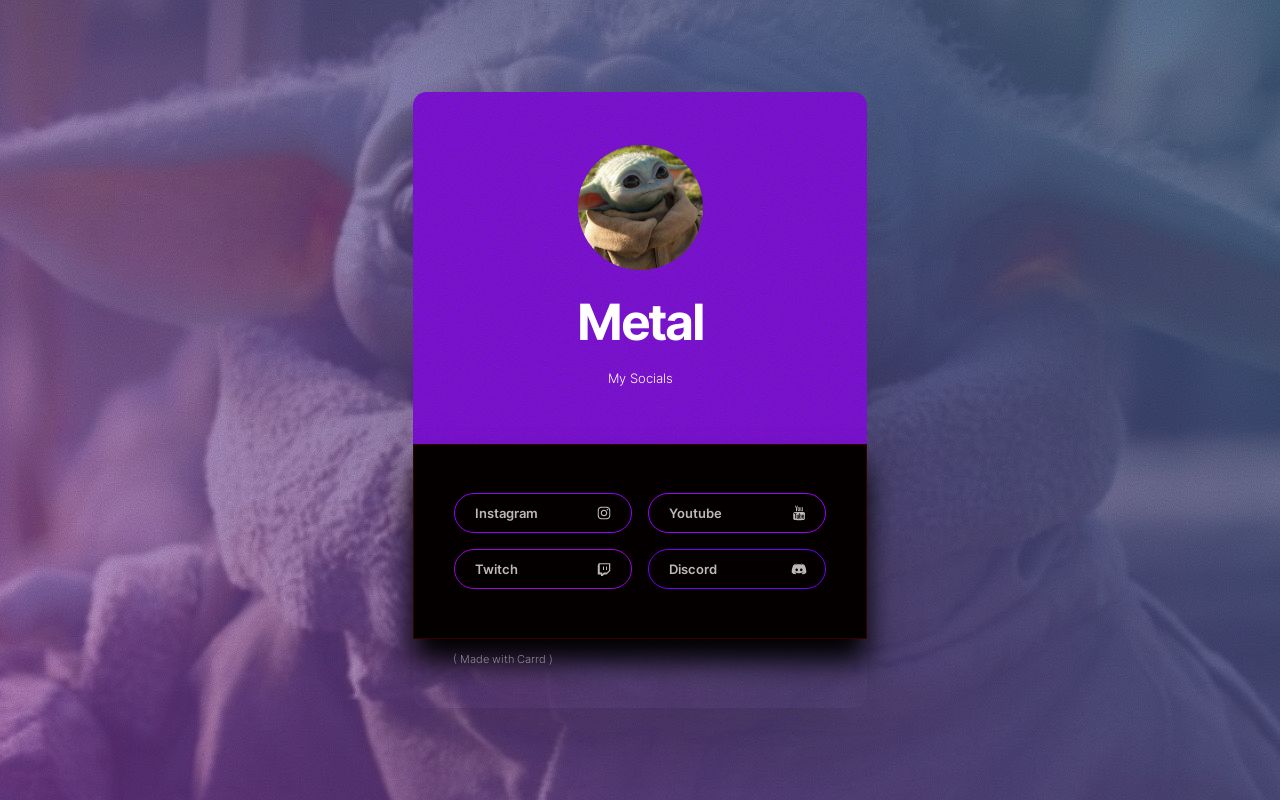 Carrd profile picture for @metal